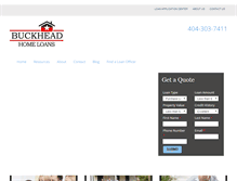 Tablet Screenshot of buckheadhomeloans.com